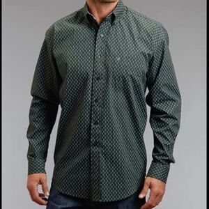 Stetson Mens Vintage Long Sleeve Button Shirt Medium